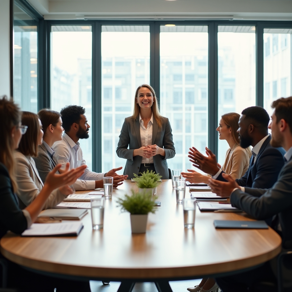 Gruppe diskutiert gemeinsam in einem Workshop über finanzielle Themen